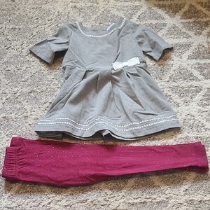 2 for $75 - Tahari Girls 4 Gray & Maroon 2-Piece Set